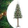 vidaXL Sapin de No&euml;l mince Vert 180 cm PVC et bois de pin massif