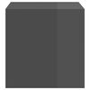vidaXL Armoires murales 2 pcs Gris brillant Bois d&rsquo;ing&eacute;nierie