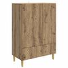 vidaXL Buffet Ch&ecirc;ne artisanal 66 x 34,5 x 95 cm Bois d'ing&eacute;nierie