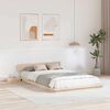 vidaXL Cadre de lit Marron 140 x 190 cm bois