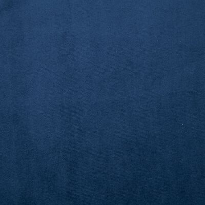 vidaXL Fauteuil avec pieds en chrome Bleu Velours