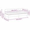 vidaXL Cadre de lit d'angle avec matelas Noir 80 x 200 cm Velours