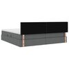 vidaXL Lit avec rangement et matelas Gris fonc&eacute; 200 x 200 cm
