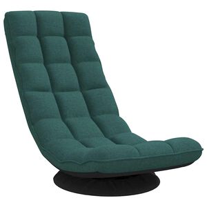 VidaXL Fauteuil de sol pivotant vert fonc&eacute; 70x51x79 cm tissu