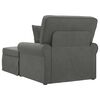 vidaXL Chaise lounge avec jupe Gris fonc&eacute; 91 x 157 x 91 cm