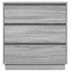 vidaXL Cabinet de chevet Gris 71 x 34,5 x 75 cm Bois d'ing&eacute;nierie