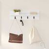 vidaXL Porte-manteau mural Blanc 60 x 10,5 x 18 cm Bois d'ing&eacute;nierie