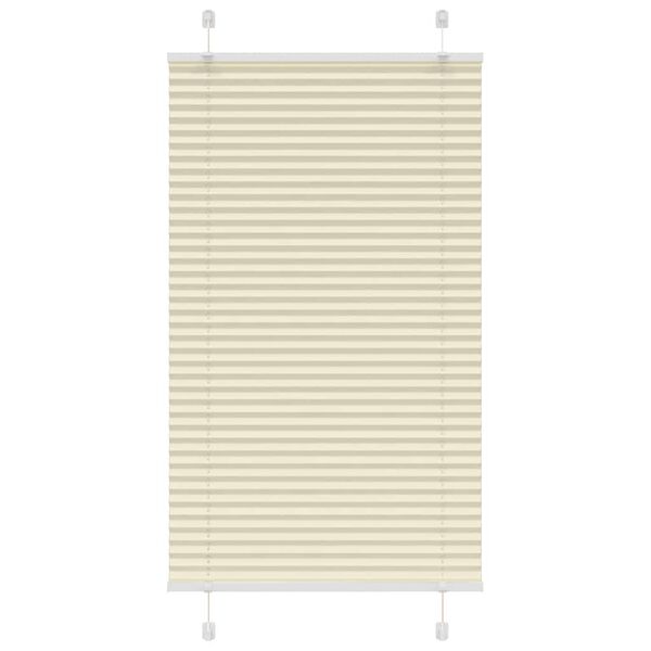 vidaXL Store pliss&eacute; cr&egrave;me 70x100 cm largeur du tissu 69,4 cm polyester
