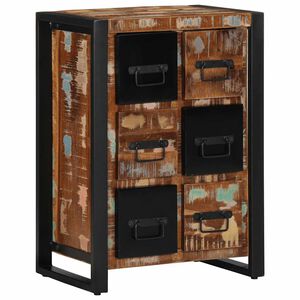 vidaXL Buffet 50x35x70 cm bois massif de r&eacute;cup&eacute;ration