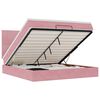 vidaXL Cadre de lit ottoman avec matelas rose 160x200 cm velours