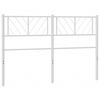vidaXL T&ecirc;te de lit de remplacement m&eacute;tal blanc 140 cm