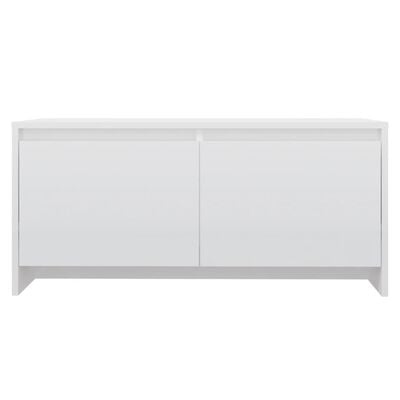 vidaXL Table basse Blanc brillant 90x50x41,5 cm Aggloméré