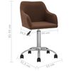 vidaXL Chaises pivotantes &agrave; manger lot de 4 marron tissu