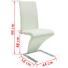 vidaXL Chaises &agrave; manger lot de 2 blanc similicuir