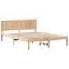 vidaXL Cadre de lit Marron 140 x 200 cm Bois de pin massif