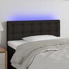 vidaXL T&ecirc;te de lit &agrave; LED Noir 80x5x78/88 cm Tissu