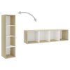 vidaXL Ensemble de meubles TV 5 pcs Blanc ch&ecirc;ne sonoma Bois ing&eacute;nierie