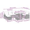 vidaXL Ensemble de canap&eacute; de jardin avec coussin 9 pcs Noir et cr&egrave;me