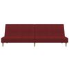 vidaXL Canap&eacute;-lit &agrave; 2 places avec repose-pied Rouge bordeaux Tissu