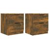 vidaXL Tables de chevet 2 pcs Ch&ecirc;ne fum&eacute; Bois d'ing&eacute;nierie