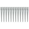 vidaXL Piquets au sol 12 pcs Argent&eacute; 10x10x76 cm Acier galvanis&eacute;