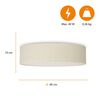 Smartwares Plafonnier 40x10 cm Beige Rotin