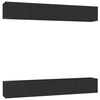 vidaXL Meubles TV 4 pcs Noir 100x30x30 cm Bois d'ing&eacute;nierie