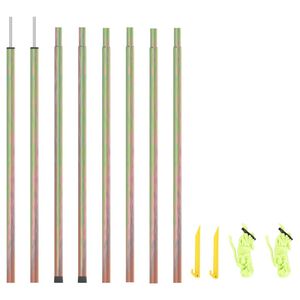 vidaXL M&acirc;ts de parasol 2 pcs 250 cm Acier galvanis&eacute;