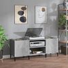 vidaXL Armoire &agrave; disques gris b&eacute;ton 121x38x48 cm bois d'ing&eacute;nierie