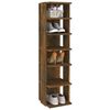 vidaXL &Eacute;tag&egrave;res &agrave; chaussures 2 pcs Ch&ecirc;ne fum&eacute; 27,5x27x102 cm
