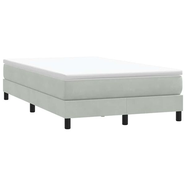 vidaXL Sommier &agrave; lattes de lit sans matelas gris clair 120x210 cm