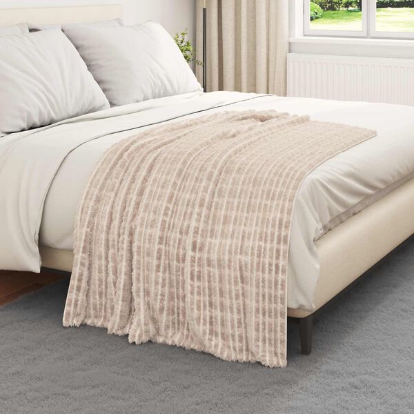 vidaXL Couvertures &agrave; jeter 6 pcs Beige 150 x 130 cm Toison