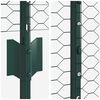vidaXL Cl&ocirc;ture avec poteau Vert 1 x 100 m Acier et PVC
