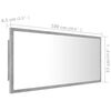 vidaXL Miroir &agrave; LED de salle de bain Gris b&eacute;ton 100x8,5x37cm Acrylique