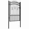 vidaXL Portail de cl&ocirc;ture KAMPEN avec pointe en acier noir 103&nbsp;x&nbsp;150&nbsp;cm