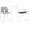 vidaXL Ensemble &agrave; manger de jardin avec coussins 13pcs blanc textil&egrave;ne