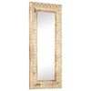 vidaXL Miroir sculpt&eacute; &agrave; la main 110x50x2,6 cm Bois de manguier solide