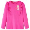 T-shirt enfants &agrave; manches longues rose fonc&eacute; 104