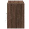 vidaXL Meuble TV avec LED ch&ecirc;ne marron 100x34x50 cm bois d'ing&eacute;nierie