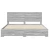 vidaXL Cadre de lit Gris Sonoma 200 x 200 cm Bois d'ing&eacute;nierie