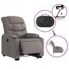 vidaXL Fauteuil inclinable &eacute;lectrique taupe tissu