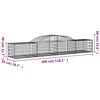 vidaXL Paniers &agrave; gabions arqu&eacute;s 15 pcs 300x50x40/60 cm fer galvanis&eacute;