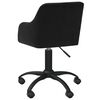 vidaXL Chaises pivotantes &agrave; manger lot de 4 Noir Tissu