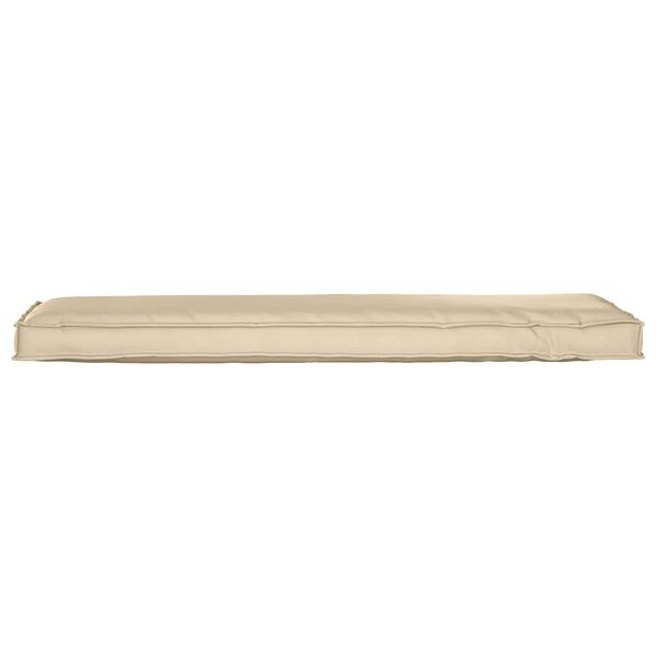 vidaXL Coussin pour banc de palette Beige 140 x 40 x 8 cm Tissu Oxford