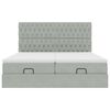 vidaXL Cadre de lit ottoman avec matelas gris clair 200x200 cm velours