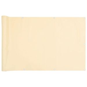 vidaXL &Eacute;cran d'intimit&eacute; de balcon cr&egrave;me 600x120 cm PVC