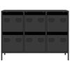 vidaXL Buffet noir 101,5x39x73,5 cm acier lamin&eacute; &agrave; froid