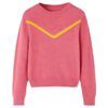 Pull-over tricot&eacute; pour enfants rose vieux 104