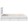 vidaXL Cadre de lit Blanc 200 x 200 cm Bois de pin massif