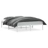 vidaXL Cadre de lit m&eacute;tal sans matelas blanc 150x200 cm